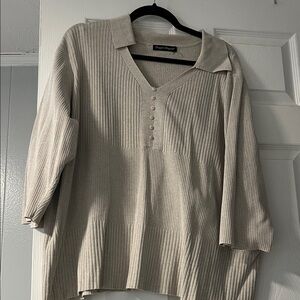 Designers Originals Cream Ribbed Cardigan